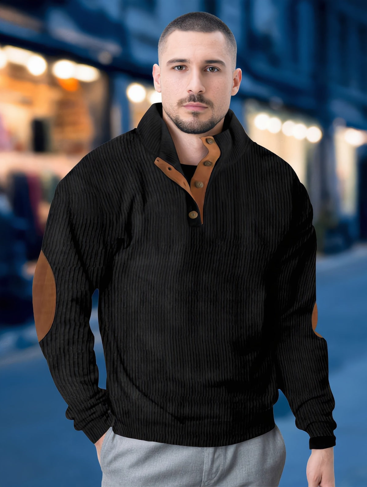 The Captain — Corduroy Quarter-Button