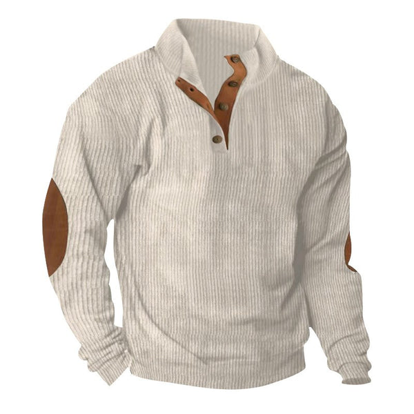 The Captain — Corduroy Quarter-Button — Oat