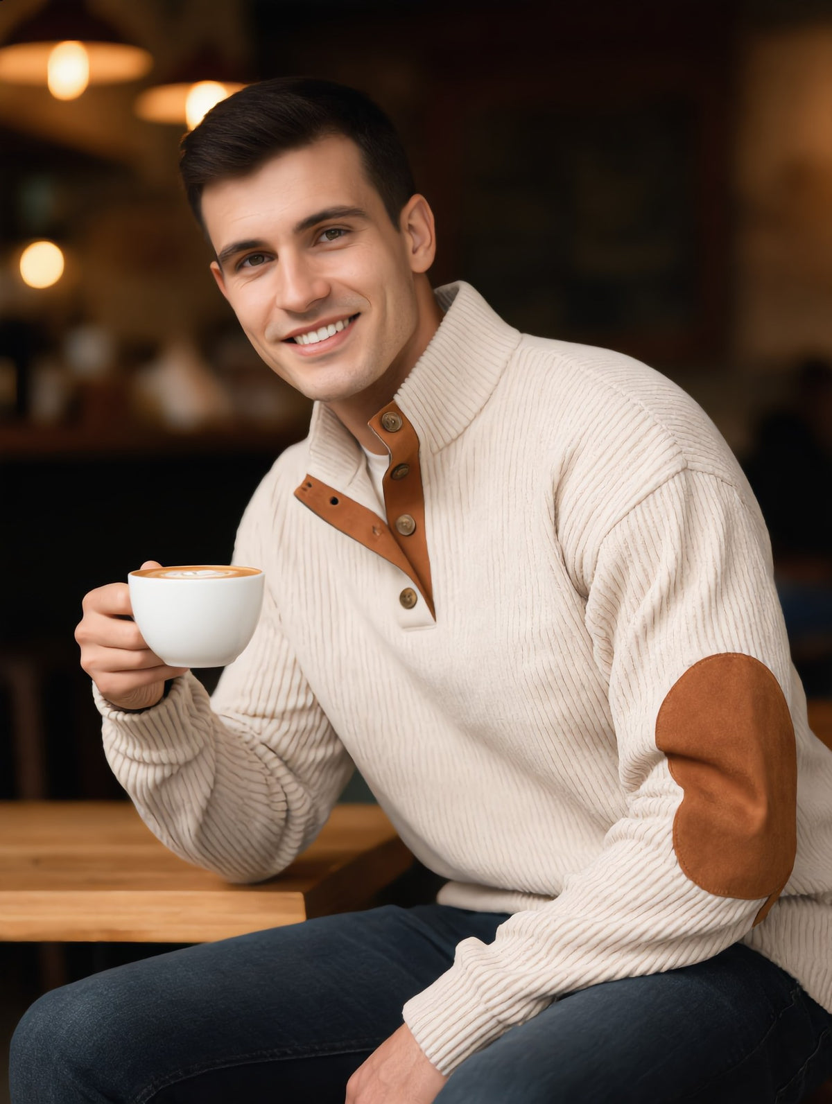 The Captain — Corduroy Quarter-Button